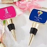 Kate Aspen Personalized Gold Bottle Stopper with Epoxy Dome - Birthday