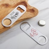 Kate Aspen Personalized Silver-Metal Oblong Bottle Opener - Wedding