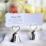 Kate Aspen Silver Kissing Bell Place Card/Photo Holders (Set of 24)