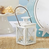 Kate Aspen Luminous Distressed White Mini-Lantern Tea Light Holder