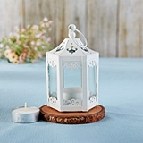 Kate Aspen White Hexagon-Shaped Mini Lanterns (Set of 6)