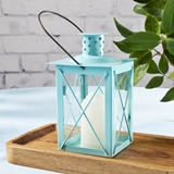 Kate Aspen Luminous Blue Medium-Sized Lantern Tea Light Holder