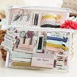 Kate Aspen Floral Wedding Survival Kit in Clear Vinyl Cosmetics Bag