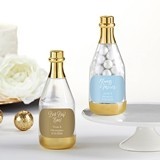 Personalized Gold Metallic Champagne Bottle Favors - Wedding (12)