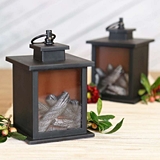 Kate Aspen LED Vintage 'Tokyo' Decorative Black Lanterns (Set of 2)