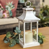 Kate Aspen LED Vintage-Look 'Hampton' Decorative Ivory-Colored Lantern