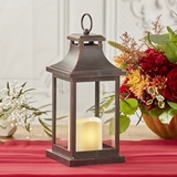 Kate Aspen LED Vintage-Look 'Hampton' Decorative Copper Lantern