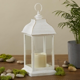 Kate Aspen LED Vintage-Look 'Manchester' Decorative White Lantern