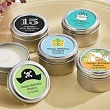 Kate Aspen Personalized Miniature Candle Tins (Birthday Designs)