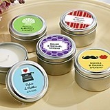 Kate Aspen Personalized Miniature Travel Candle Tins (Wedding Designs)