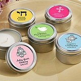 Kate Aspen Personalized Miniature Candle Tins (Religious Designs)