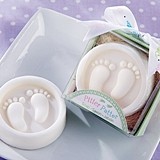 Adorable "Pitter Patter" Baby Footprints Motif Soap