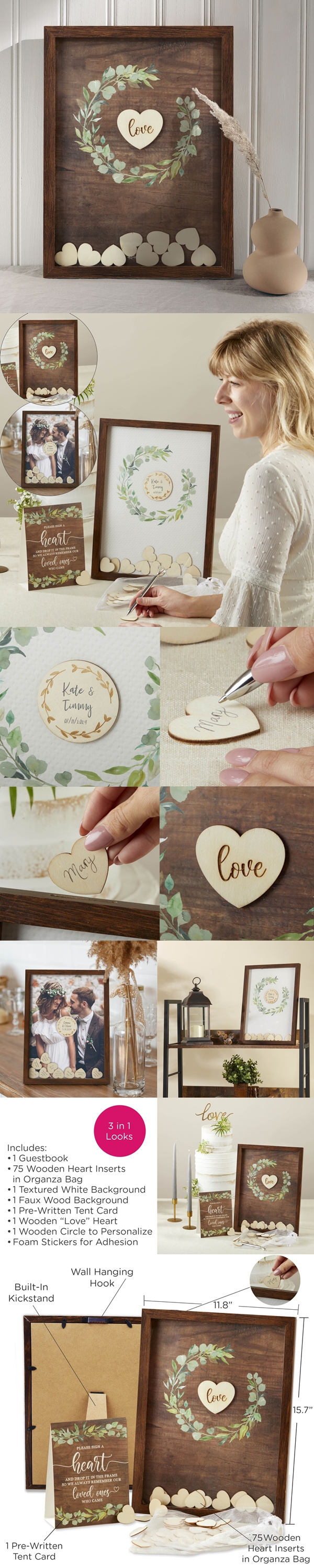 Kate Aspen Rustic Garden Motif Wedding Guest Book Alternative