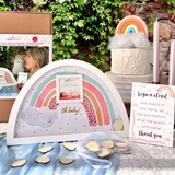 Kate Aspen Baby Shower Guest Book Alternative - Boho Rainbow Frame