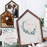 Kate Aspen Rustic House Shape Wedding Guest Book Alternative