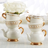 Kate Aspen Tea Time Whimsy Ceramic Bud Vase