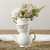 Kate Aspen Tea Time Whimsy Medium-Sized Ceramic Bud Vase