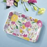 Kate Aspen 'Garden Blooms' Colorful Floral Design Ceramic Trinket Dish