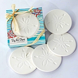 Kate Aspen "By the Shore" Sand Dollar Coasters in Gift-Box (Set of 4)