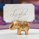 Kate Aspen Lucky Golden Elephant Place Card Holders (Set of 6)