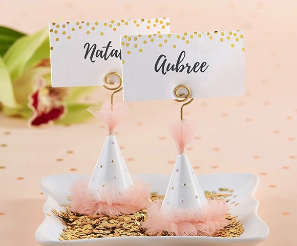 Kate Aspen Pink Party Hat Place Card Holders (Set of 6)