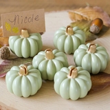 Kate Aspen Sage Green Mini Pumpkin Place Card Holders (Set of 6)