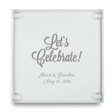Let's Celebrate Design Personalized Glass Coasters (Set of 12)