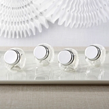 Personalized Mini Clear-Glass Favor Jars with Screw-Top Lids (Set of 12)