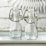 Kate Aspen Mini Glass Favor Bottles with Swing Tops - DIY (Set of 12)