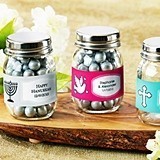 Personalized Mini Glass Mason Jars (Religious Designs) (Set of 12)