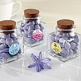 Cute Personalized Baby Shower Cork-Stopped Mini Glass Jars (Set of 12)
