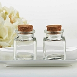 Kate Aspen Cork-Stopped Petite Square Glass Jars - DIY (Set of 12)