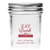 Kate Aspen Personalized Eat Drink and Celebrate Design Mason Jars (12)
