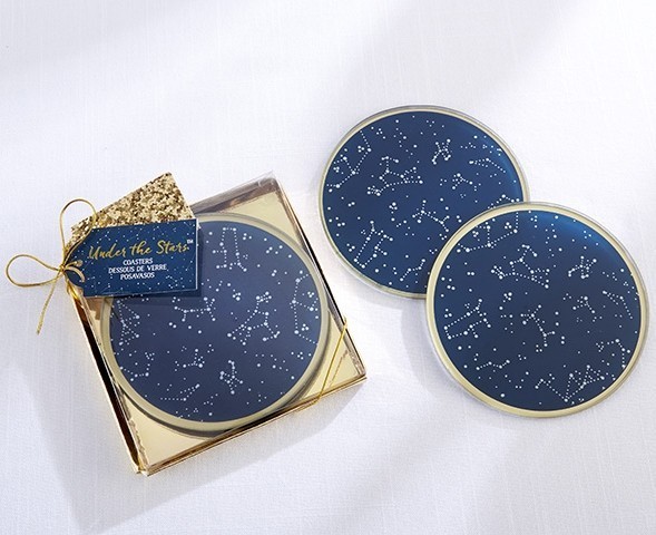 Kate Aspen "Under the Stars" Glass Coasters (Set of 2)