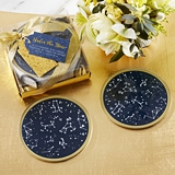 Kate Aspen 'Under the Stars' Glass Coasters with Holder (Set of 6)