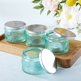 Kate Aspen 'Garden Blooms' Blue Glass Tea Light Holders (Set of 4)