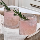 Kate Aspen 10oz Vintage-Look Textured Beaded Clear Glasses (Set of 6)