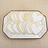 Kate Aspen White & Gold Heart-Shaped Wedding Advice Cards (Set of 50)