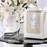 Kate Aspen Personalized Stemless 9 oz. Wine Glass (Religious Designs)