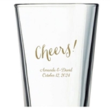 Kate Aspen Cheers! Script Design Personalized 16oz Pint Glass