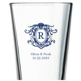 Kate Aspen Personalized 16oz Pint Glasses with Monogram Designs