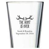 Kate Aspen 'The Hunt is Over' Design Personalized 16oz Pint Glass