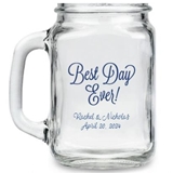 Kate Aspen Best Day Ever Design Personalized 16oz Mason Jars