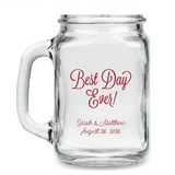 Kate Aspen Personalized Best Day Ever Design 16oz Mason Jar