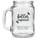 Kate Aspen 'Better Together' Leaves Design Personalized 16oz Mason Jar