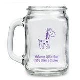 Kate Aspen Personalized Baby Giraffe Design 16oz Mason Jar with Handles