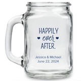 Kate Aspen 'Happily Ever After' Design Personalized 16oz Mason Jar