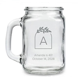 Kate Aspen Personalized Monogram Arch Design 16oz Mason Jar