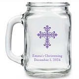 Kate Aspen Personalized 16oz Mason Jars with Religious Designs