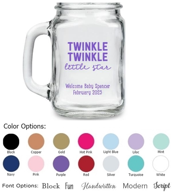 Personalized 16 oz. Mason Jar Mug